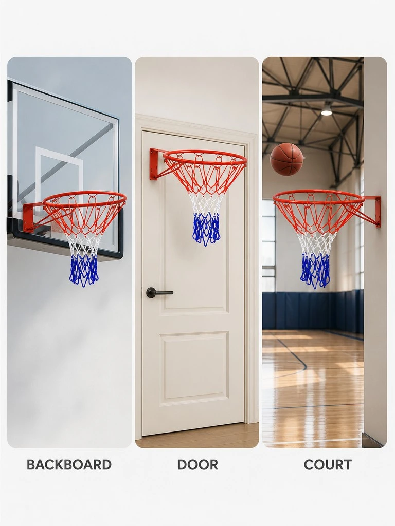 48cm Heavy Duty Metal Basketball Rim With Net